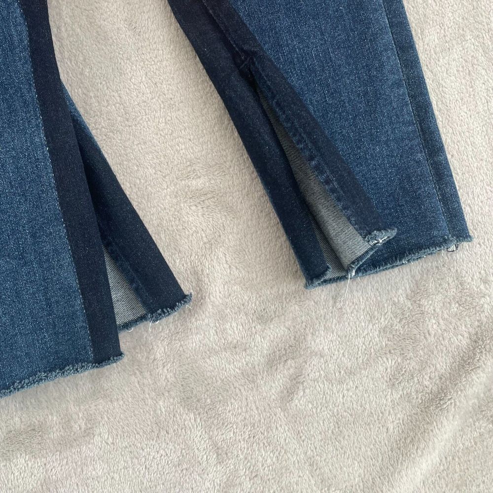 FRAME DENIM Le‎ High Straight Jeans Women 25 in Elaine Split Frayed Hem Designer - Picture 5 of 13